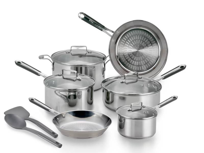 T-fal Ultimate Stainless Steel Copper-Bottom Cookware Set T-fal Ultimate Stainless Steel Copper-Bottom Cookware Set